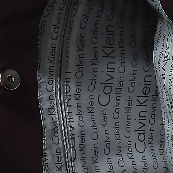 CK purple tote purse - Picture 6 of 8